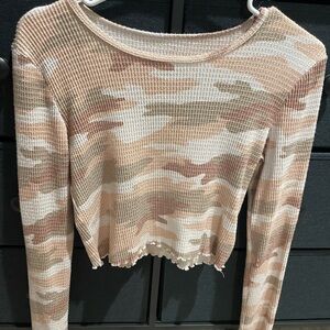 American Eagle Outfitters Camouflage Crop Top